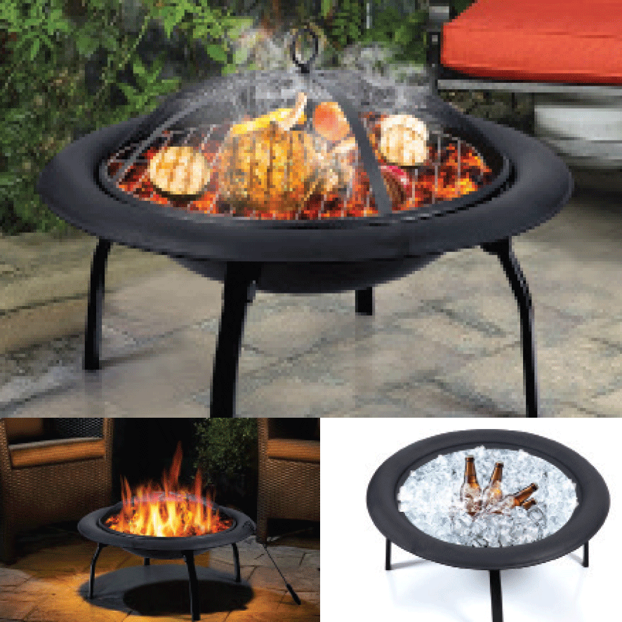 Portable fire top pit bbq