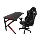 Gaming Chair Desk Computer Gear Set Racing Desk Office Laptop Chair Study Home K shaped Desk Silver Chair