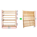 Artiss Bamboo Wooden Shelf Plant Stand Folding Ladder Storage Indoor Outdoor