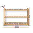 Artiss 3 Tiers Bamboo Shoe Rack Storage Organiser Wooden Shelf Stand Shelves
