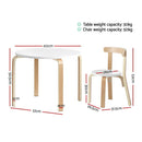 Keezi 3PCS Set Kids Activity Table and Chairs Toy Play Desk Children Furniture