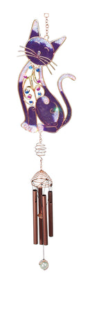 LUXURY BEJEWELED CAT WIND CHIME