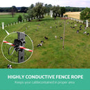 Giantz 500M Electric Fence Wire Tape Poly Stainless Steel Temporary Fencing Kit