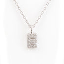 INITIAL NECKLACE WITH STERLING SILVER NECK CHAIN