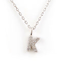 INITIAL NECKLACE WITH STERLING SILVER NECK CHAIN