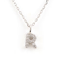 INITIAL NECKLACE WITH STERLING SILVER NECK CHAIN