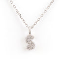 INITIAL NECKLACE WITH STERLING SILVER NECK CHAIN