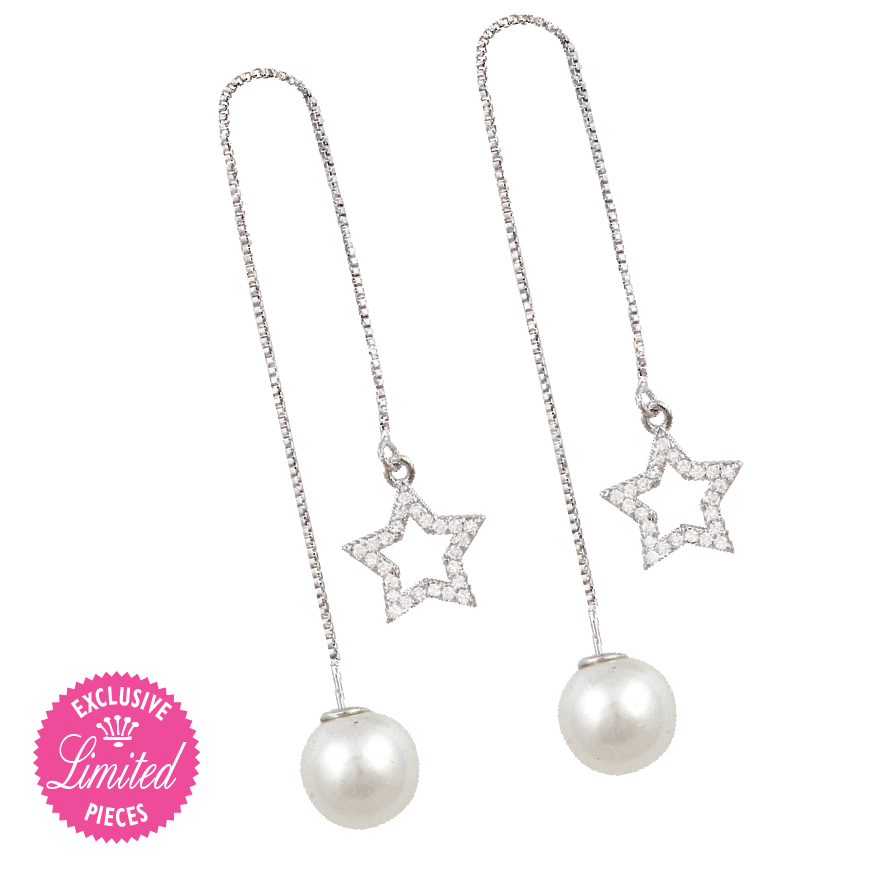 Thread through 2025 earrings silver