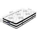Giselle SINGLE Mattress Bed Euro Top Pocket Spring Firm Foam Plush 34CM