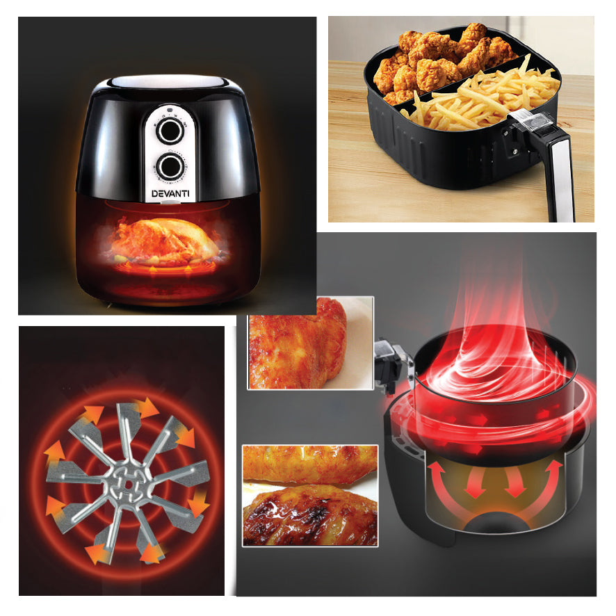 Oil free outlet air fryer