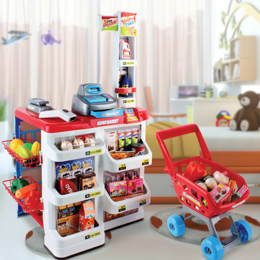Childrens supermarket play outlet set