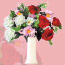 14-HEAD LIFE-LIKE ROSE AND GERBERAS