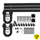 3.66M Antique Classic Style Single Sliding Barn Door Hardware Track Roller Kit