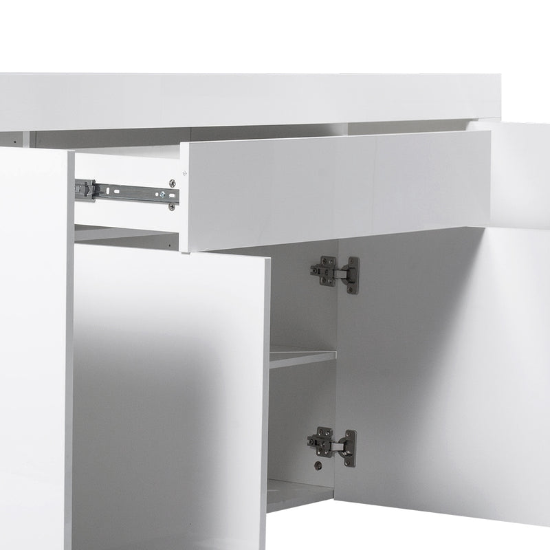 Levede Buffet Sideboard Cabinet High Gloss Storage Modern Doors Cupboard White