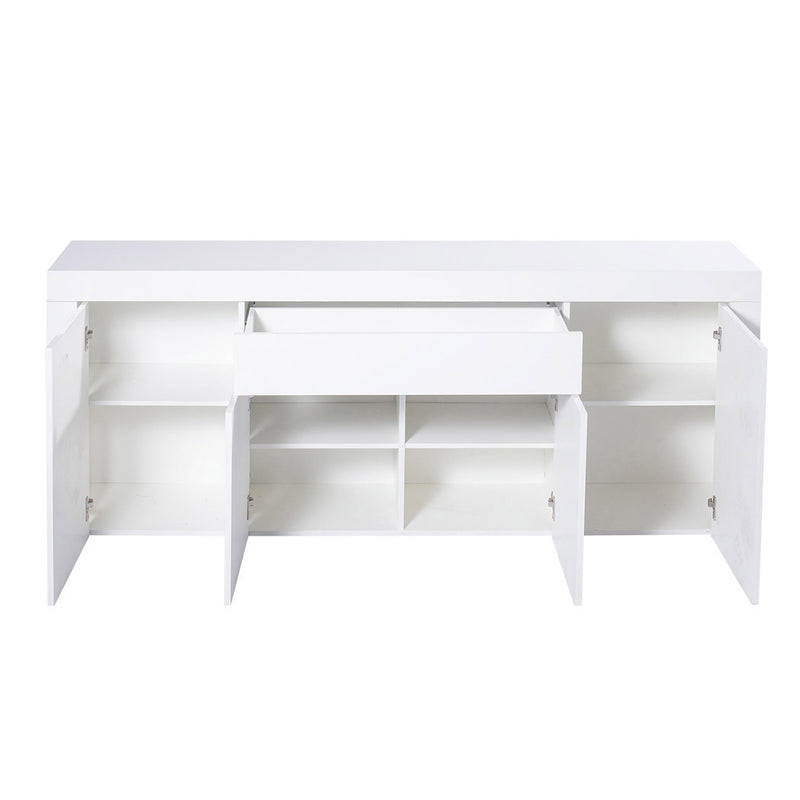 Levede Buffet Sideboard Cabinet High Gloss Storage Modern Doors Cupboard White