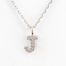 INITIAL NECKLACE WITH STERLING SILVER NECK CHAIN