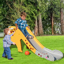 Kids Slide 160cm Extra Long Basketball Hoop Activity Center Toddlers Play Set Yellow