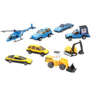8-PIECE 'WORKFORCE' METAL TOY CARS