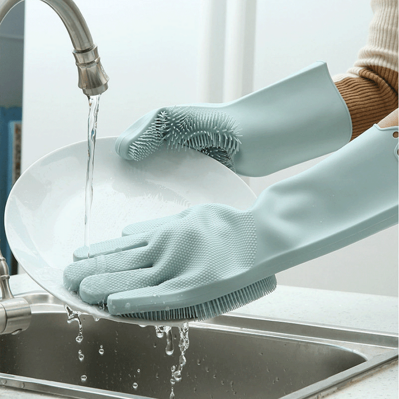 Silicone Scrubbing Gloves