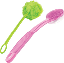 SET OF 2 LONG HANDHELD EXFOLIATING SCRUBBERS