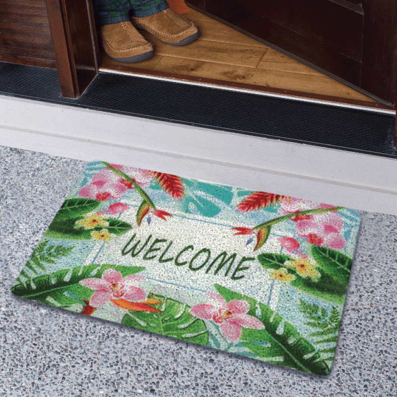 Floral Welcome Doormat