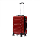 Suitcase Luggage Set 3 Piece Sets Travel Organizer Hard Cover Packing Lock Red