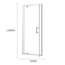 Levede Bath Shower Enclosure Screen Seal Strip Glass Shower Door 760x1900mm