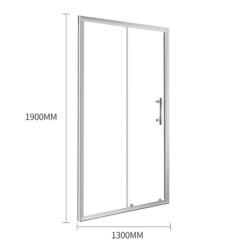 Levede Bath Shower Enclosure Screen Seal Strip Glass Shower Door 1300x1900mm