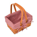 Picnic Basket Wicker Baskets Outdoor Deluxe Gift Storage Person Storage Carry