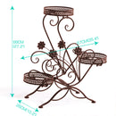 Levede Plant Stand Outdoor Indoor Metal Flower Pots Rack Corner Planter Shelf