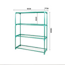 2x 4 Tier Plant Shelve Garden Greenhouse Steel Storage Shelving Frame Stand Rack