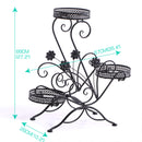 2X Plant Stand Outdoor Indoor Flower Pot Metal Corner Shelf Garden Home Decor AU