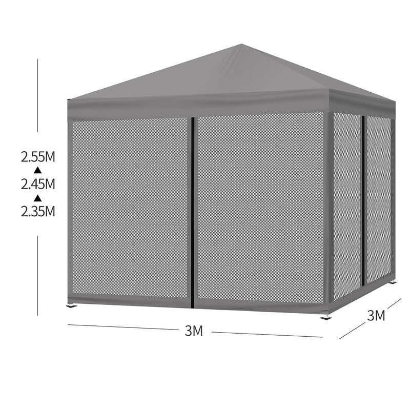 Mountview Gazebo 3x3 Marquee Pop Up Tent Outdoor Canopy Wedding Mesh Side Wall