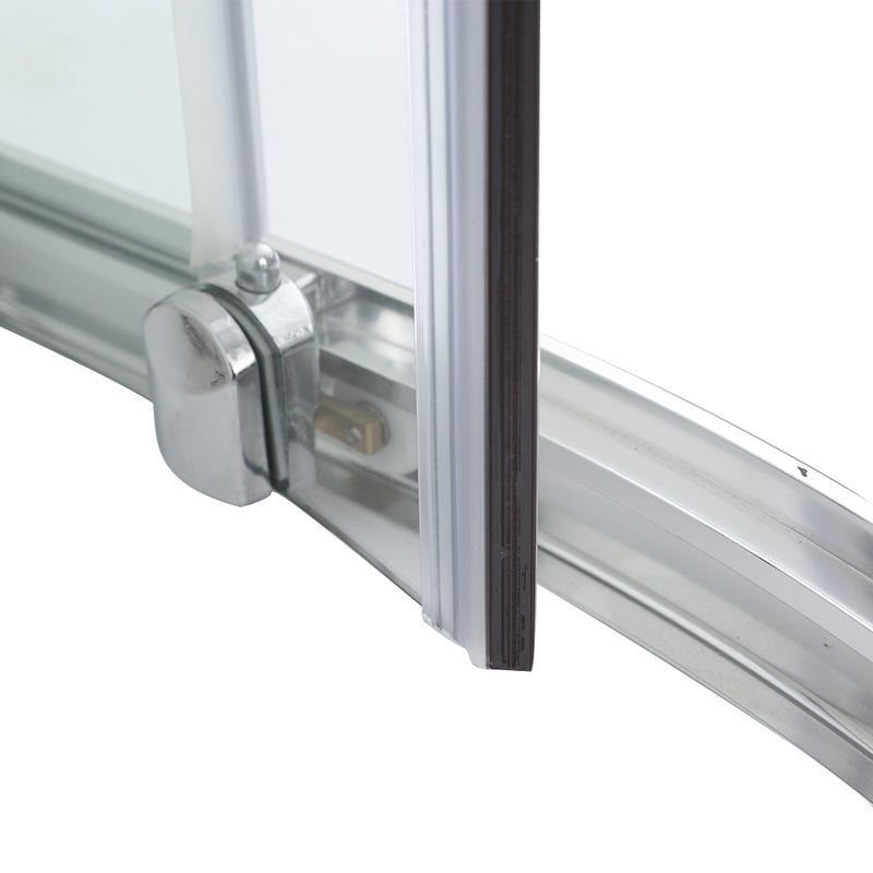 Levede Shower Screen Screens Door Seal Enclosure Glass PanelCurved800x800x1900mm