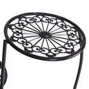 Plant Stand Outdoor Indoor Flower Pots Garden Metal Corner Shelf Wrought Iron