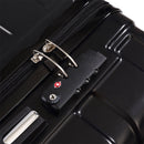 Suitcase Luggage Set 3 Piece Sets Travel Organizer Hard Cover Packing Lock Black