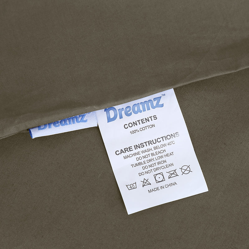 DreamZ Weighted Blanket 10KG Heavy Gravity Deep Relax Adults Cotton Cover Brown