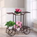 Levede Plant Stand Outdoor Indoor Metal Flower Pots Rack Corner Planter Shelf