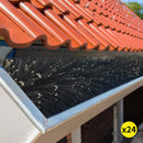 24Pcs Gutter Brush Guard 92x10cm Length Leaf Twigs Filter Heavy Duty Home Garden