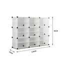 Cube Cabinet Shoe Storage Cabinet Organiser Shelf Stackable DIY 6 Tier 3 Column
