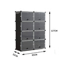 Cube Cabinet DIY Shoe Storage Cabinet Organiser Rack Shelf Stackable 8 Tier