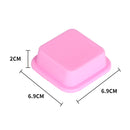 Soap Moulds Silicone 3D Shaped Mold DIY Handmade Tools Square 25Pcs