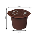 10x Refillable Reusable Coffee Filter Capsules Pods Pod for Nespresso Machine Grey