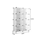 Cube Cabinet DIY Shoe Storage Cabinet Organiser Rack Shelf Stackable 8 Tier