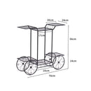 Levede Plant Stand Outdoor Indoor Metal Flower Pots Rack Corner Planter Shelf