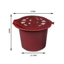10x Refillable Reusable Coffee Filter Capsules Pods Pod for Nespresso Machine Red
