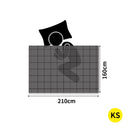 DreamZ 100% Wool Quilt 2-Piece 400/600GSM Doona Duvet Winter Summer King Single