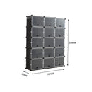 Cube Cabinet Shoe Storage Cabinet Organiser Shelf Stackable DIY 10 Tier 3 Column