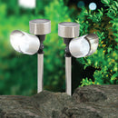 SET OF 2 ADJUSTABLE SOLAR GARDEN LIGHTS