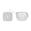 Saucepan Set Frying Pan Non Stick Deep Fry Steamer Lid Stainless Steel Handle Black